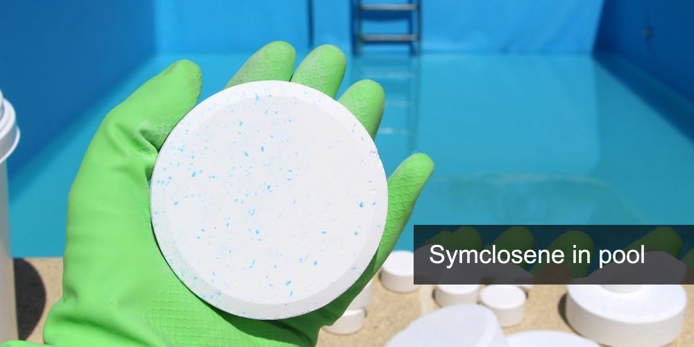 What does Symclosene do in a pool?
